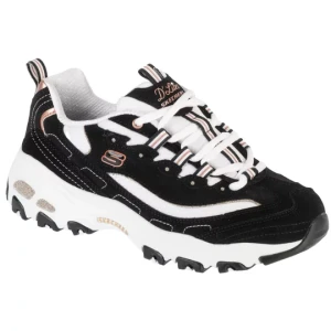 Skechers D'Lites Devoted Fan 13154-BKRG, Damskie, Czarne, buty sneakers, skóra zamszowa, rozmiar: 36, 5