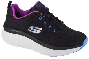 Skechers D'Lux Walker - Fresh Finesse 149368-BKPR, Damskie, Czarne, buty sneakers, tkanina, rozmiar: 36