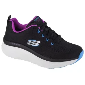 Skechers D'Lux Walker - Fresh Finesse 149368-BKPR, Damskie, Czarne, buty sneakers, tkanina, rozmiar: 36