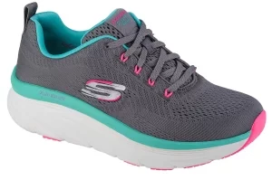 Skechers D'Lux Walker - Fresh Finesse 149368-GMLT, Damskie, Szare, buty sneakers, tkanina, rozmiar: 36