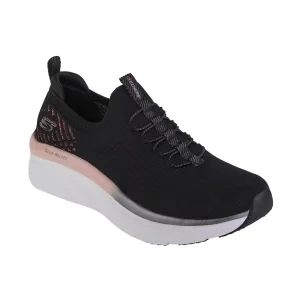 Skechers D'Lux Walker Let It Glow 149366-BKRG, Damskie, Czarne, buty sneakers, tkanina, rozmiar: 36