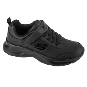 Skechers Dynamatic - Textbook 302629L-BBK, Dla chłopca, Czarne, buty sneakers, skóra syntetyczna, rozmiar: 28,5