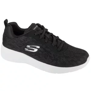 Skechers Dynamight 2.0 - Homespun 12963-BKW, Damskie, Czarne, buty sneakers, przewiewna siateczka, rozmiar: 36