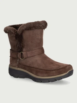 Skechers EASY GOING-DREAMERS LUXE VIBE śniegowce damskie zamszowe brązowy