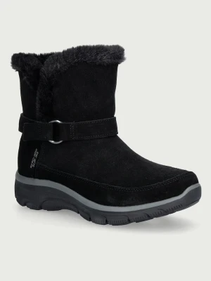 Skechers EASY GOING-DREAMERS LUXE VIBE śniegowce damskie zamszowe czarny