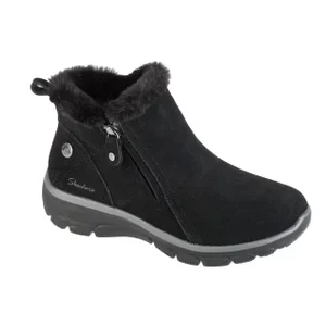 Skechers Easy Going - High Zip 2 168042-BBK, Damskie, Czarne, buty zimowe, skóra zamszowa, rozmiar: 36