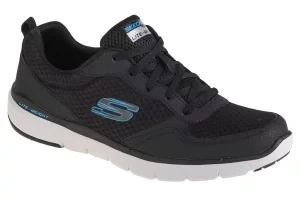 Skechers Flex Advantage 3.0 52954-BLK, Męskie, Czarne, buty treningowe, tkanina, rozmiar: 42,5