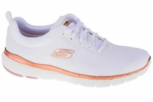 Skechers Flex Appeal 3.0 13070-WTRG, Damskie, Białe, buty sneakers, przewiewna siateczka, rozmiar: 36