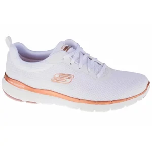 Skechers Flex Appeal 3.0 13070-WTRG, Damskie, Białe, buty sneakers, przewiewna siateczka, rozmiar: 36