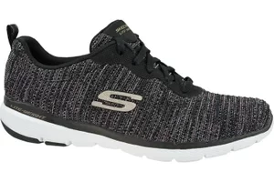 Skechers Flex Appeal 3.0 Endless Glamour 13071-BKMT, Damskie, Czarne, buty sneakers, tkanina, rozmiar: 36