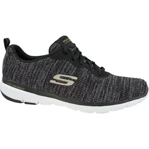 Skechers Flex Appeal 3.0 Endless Glamour 13071-BKMT, Damskie, Czarne, buty sneakers, tkanina, rozmiar: 36