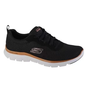 Skechers Flex Appeal 4.0 Brilliant View 149303-BKRG, Damskie, Czarne, buty sneakers, tkanina, rozmiar: 36
