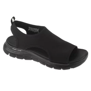 Skechers Flex Appeal 4.0 - Moon Lines 119478-BBK, Damskie, Czarne, sandały, tkanina, rozmiar: 36