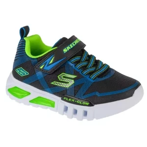 Skechers Flex-Glow 90542L-BBLM, Dla chłopca, Czarne, buty sneakers, tkanina, rozmiar: 27