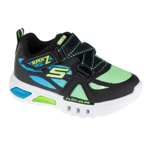 Skechers Flex-Glow Lowex 400015N-BBLM, Dla chłopca, Czarne, buty sneakers, syntetyk, rozmiar: 21