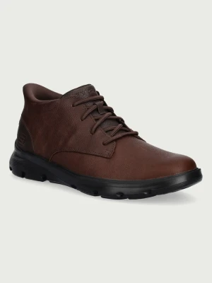 Skechers GARZA-RIDLEY sneakersy męskie skórzane brązowy