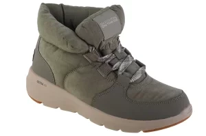 Skechers Glacial Ultra - Trend Up 144194-OLV, Damskie, Zielone, buty zimowe, skóra syntetyczna, rozmiar: 36