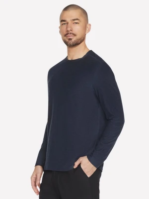 Skechers GO DRI All Day Long Sleeve koszulka - Granatowy