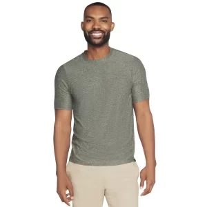 Skechers Go Dri All Day Tee TS107-GNBK, Męskie, Zielone, t-shirty, poliester, rozmiar: L