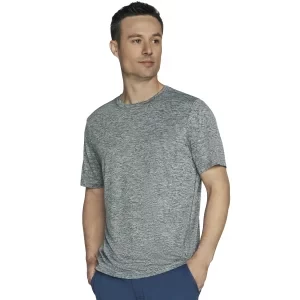 Skechers GO DRI Charge Tee TS84-CHAR, Męskie, Szare, t-shirty, poliester, rozmiar: L