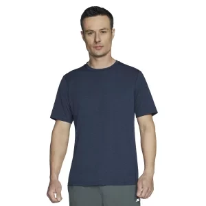 Skechers GO DRI Charge Tee TS84-NVY, Męskie, Granatowe, t-shirty, poliester, rozmiar: M