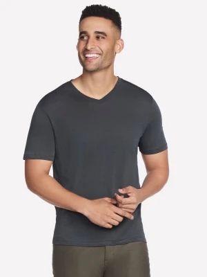 Skechers GO DRI Pima Signature V-Neck - Brazowy