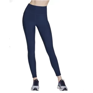 Skechers GO Flex Rib Fl HW Legging LG2-NVY, Damskie, Granatowe, leginsy, nylon, rozmiar: L