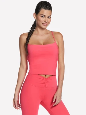 Skechers GO FLEX SLIM Strappy Tank - Szarobrazowy/Koralowy
