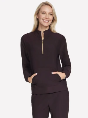 Skechers GO LUXE Rib 1/4 Zip - Brazowy