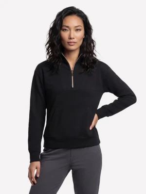 Skechers GO LUXE Rib 1/4 Zip - Czarny