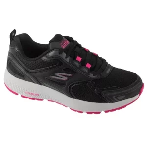 Skechers Go Run Consistent 128075-BKPK, Damskie, Czarne, buty sneakers, skóra, rozmiar: 36