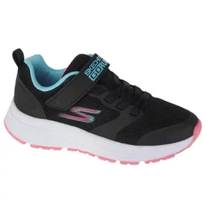 Skechers Go Run Consistent - Vibrant Dash 302409L-BLK, Dla dziewczynki, Czarne, buty sneakers, tkanina, rozmiar: 28