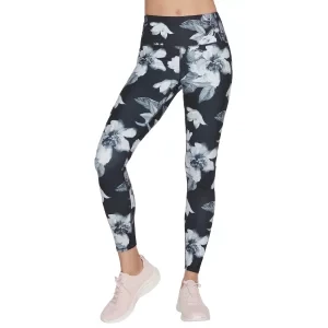 Skechers Go Sculpt Magnolia Dreams HW Legging WLG214-BKMT, Damskie, Czarne, leginsy, poliester, rozmiar: XL