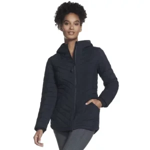 Skechers GO Shield Everyday Parka JA5-BLK, Damskie, Czarne, kurtki, poliester, rozmiar: XS