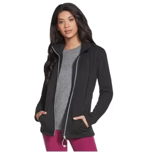 Skechers Go Snuggle Jacket W3JA235-BLK, Damskie, Czarne, kurtki, bawełna, rozmiar: L