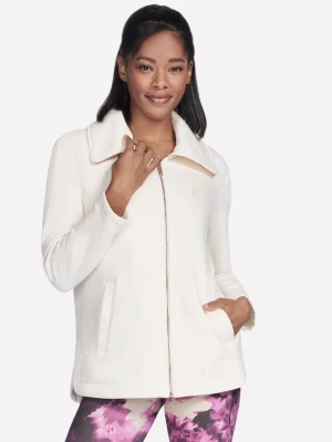 Skechers GO SNUGGLE Tunic Full Zip Kurtka - Off White