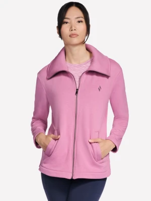 Skechers GO SNUGGLE Tunic Full Zip Kurtka - Rozany