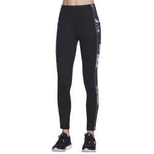 Skechers GO Stretch Winter Bloom Legging LG5-BLVP, Damskie, Czarne, leginsy, poliester, rozmiar: M