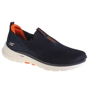 Skechers Go Walk 6 216202-NVOR, Męskie, Granatowe, buty sneakers, tkanina, rozmiar: 44,5