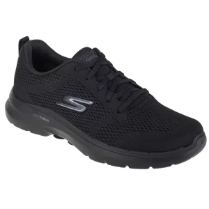 Skechers Go Walk 6-Avalo 216209WW-BBK, Męskie, Czarne, buty sneakers, tkanina, rozmiar: 41