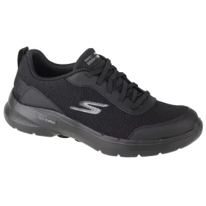 Skechers Go Walk 6 - Bold Knight 216204-BBK, Męskie, Czarne, buty sneakers, tkanina, rozmiar: 42