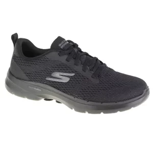 Skechers Go Walk 6 - Bold Vision 124512-BBK, Damskie, Czarne, buty sneakers, tkanina, rozmiar: 37,5