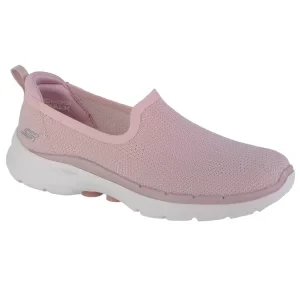 Skechers Go Walk 6 - Clear Virtue 124505-MVE, Damskie, Różowe, buty sneakers, tkanina, rozmiar: 36