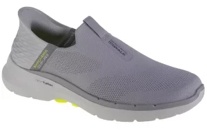 Skechers Go Walk 6 - Easy On Slip-ins 216278-GRY, Męskie, Szare, buty sneakers, tkanina, rozmiar: 42