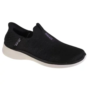 Skechers Slip-Ins: GO WALK 6 - Fabulous View 124569-BKLV, Damskie, Czarne, buty sneakers, tkanina, rozmiar: 35,5