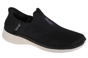 Skechers Go Walk 6 - Fabulous View Slip-ins 124569-BKLV, Damskie, Czarne, buty sneakers, tkanina, rozmiar: 35,5