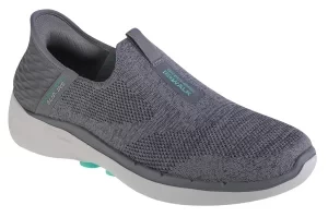 Skechers Go Walk 6 Fabulous View Slip-ins 124569-GRY, Damskie, Szare, buty sneakers, tkanina, rozmiar: 36