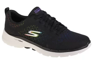 Skechers Go Walk 6 - Vibrant Energy 124520-BKMT, Damskie, Czarne, buty sneakers, tkanina, rozmiar: 38,5