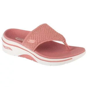 Skechers Go Walk Arch Fit 2.0 Sandal - Carrie 140861-ROS, Damskie, Różowe, japonki, tkanina, rozmiar: 36