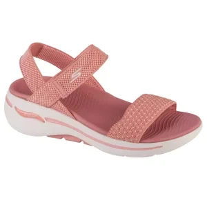 Skechers Go Walk Arch Fit Sandal - Polished 140264-ROS, Damskie, Różowe, sandały, tkanina, rozmiar: 41